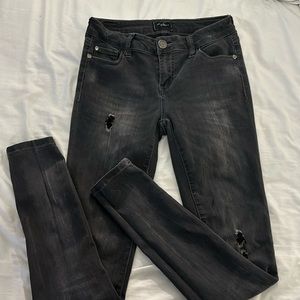dark-gray skinny jean